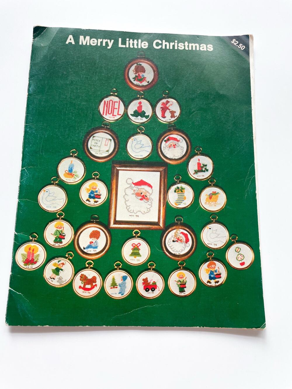 Vintage A Merry Little Christmas Holiday Counted Cross Stitch Chart Book